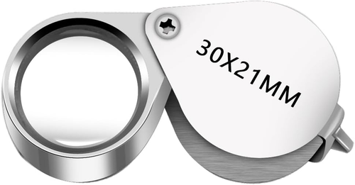 30X Juwelierlupe Lupe Schmuck Münzschlaufe Vergrößerungsglas Augen Tasche | NEU - Bild 10 von 11