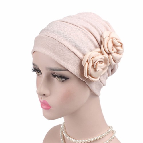 Woman Corrugated Chemo Headband Stylish Hat for Cancer Patient (Beige - Picture 8 of 11