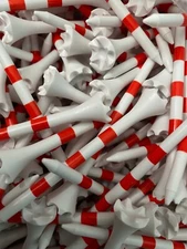 New 2.75” 2 3/4 EPIK Evolution Golf Tee PTS Red Stripe You Choose Amount