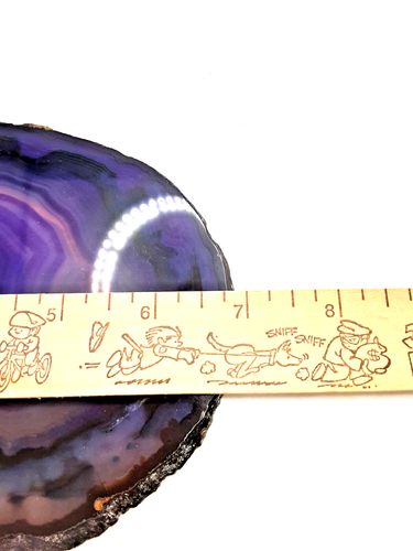 Large Purple Geode Slice Agate Slab Stone Dyed Translucent 7in X 5in - Picture 6 of 6