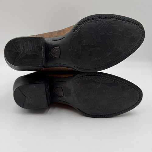Stivali western cowboy Ariat da donna taglia 6B Heritage punta R marrone invecchiato - Foto 8 di 9