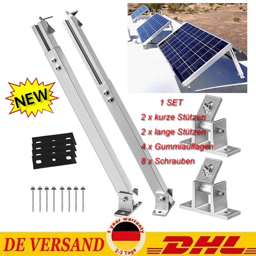 Aufständerung Solarmodul Halterung Balkonkraftwerk Flachdach Fassade PV 1-8 Set