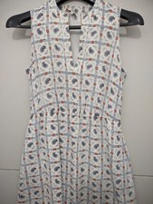 Madewell Dress Womens 2 Terrace Sleeveless Silk Paisley Geometric Boho Peasant