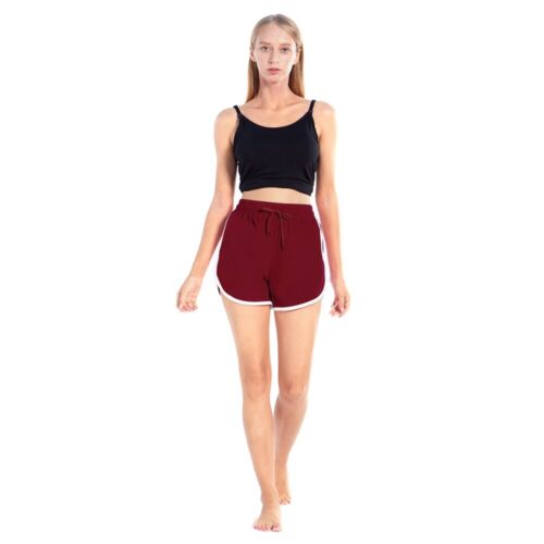 Women Yoga Shorts Running Gym Pants Sports Workout Beach Mid Waist Shorts S-4XL - Picture 36 of 42