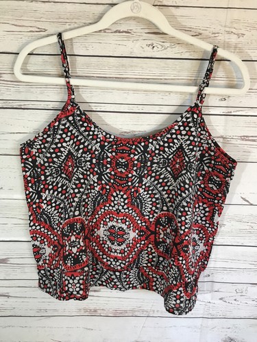 Volcom Layered Adjustable Spaghetti Strap Tank Top Size Medium - Picture 9 of 15