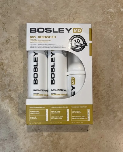 NEU ** Bosley MD Bos-Defense KIT Prävention & Schutz Ausdünnung 5,1/3,4 Unzen - Bild 1 von 2