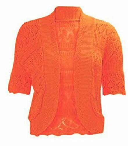 Cárdigan de punto Chrocht de manga corta para niñas Top corto Bolero Elegante Top encogido de hombros - Imagen 24 de 26