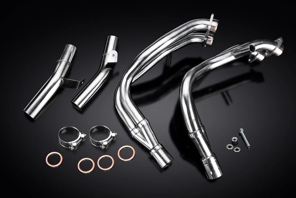 Tubos de escape de acero inoxidable para Suzuki GSX1300R Hayabusa 1999-07 Delkevic 4-2 Foto 3 de 4