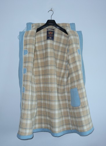 GLOVERALL Womens Blue Wool Duffle Coat Jacket Size UK14 EU40 FR42 - Picture 4 of 11