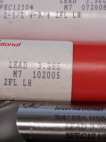 NEW-  3/4" Endmill  HSS  2 FL 2-1/2" LOC, 4-3/4" OAL  Endmill M7 LHC (K306) - Picture 5 of 5