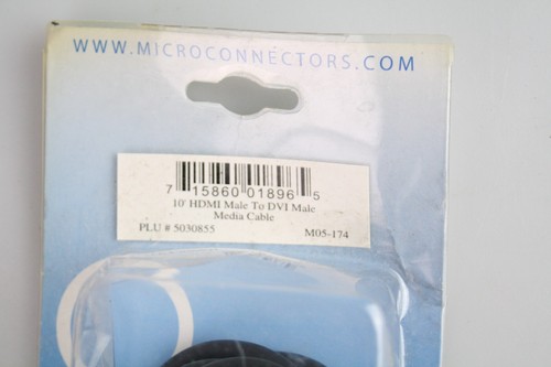 HDMI Male To DVI Male Madia Cable Micro Connectors M05-174 - Picture 3 of 4