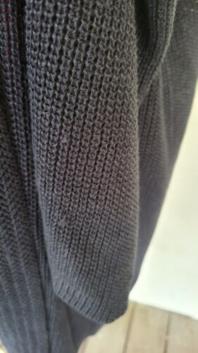 Lauren Ralph Lauren 1X 100% Leinen Open Knit Long Black Cardigan Capsule Goth - Bild 8 von 10