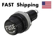 Dash Panel Mount Screw Cap Fuse Holder Case for Glass Tube Fuses 6x30mm 15A