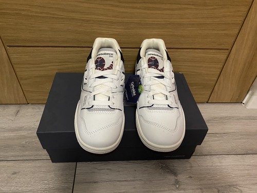 New Balance 550 White Natural indigo Burgundy Size UK 4.5 - Picture 3 of 7