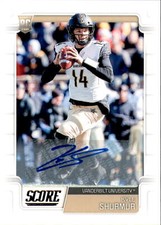 2019 Score Rookie Autograph #387 Kyle Shurmur Auto  RC Card