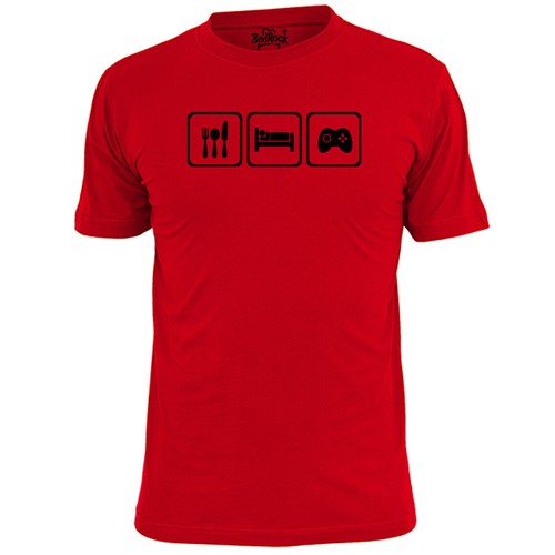 Camiseta para hombre Eat Sleep Game Consola de juegos retro - Imagen 2 de 3