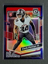 2023 Donruss Optic Football Clark Phillips III RC Purple Prizm /50 - Falcons 