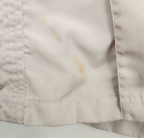 City Impact Mens Cuban Shirt Beige Embroidered Size L Large LOOK AT PHOTOS - Picture 6 of 20