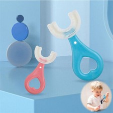 Kids Toothbrush U-Shape Infant Toothbrush Ages 2-12 Cleaning Brush Silicone Care