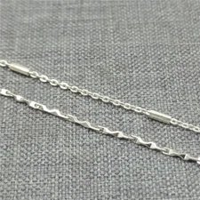 925 Sterling Silver Unfinished Ingot Bar Cable Chain for Necklace Bracelet 100cm