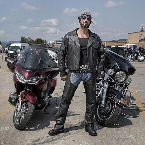 GIACCA MOTO MILWAUKEE PELLE UOMO NERA PREMIUM PELLE SPESSA - SAHA - Foto 4 di 10