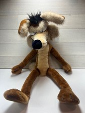 Vtg Large Wile. E Coyote 24  Poseable Plush Doll Mighty Star Warner Bros. 1971