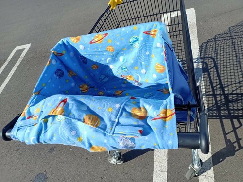 Space Print Shopping Supermarket Trolley Seat Cart Cover - Picture 2 of 2