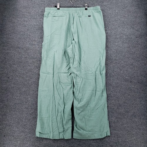 Gap Pants Womens XL Extra Large Green Linen Blend Wide Leg High Rise Drawstring - Picture 2 of 13