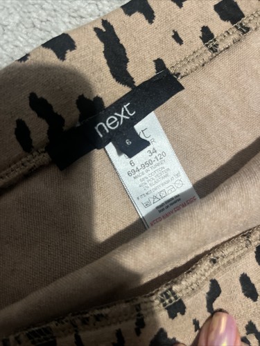 Next Leopard Print Skirt Pencil Size 6 - Picture 3 of 3