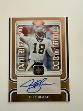 2024 Panini Certified Jeff Blake Mirror Bronze Auto /99 MS-JB Saints