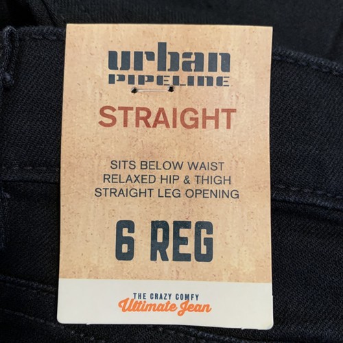 Boy’s URBAN PIPELINE Black Ultimate Stretch Straight Jeans Size 6 Regular NWT - Picture 6 of 6