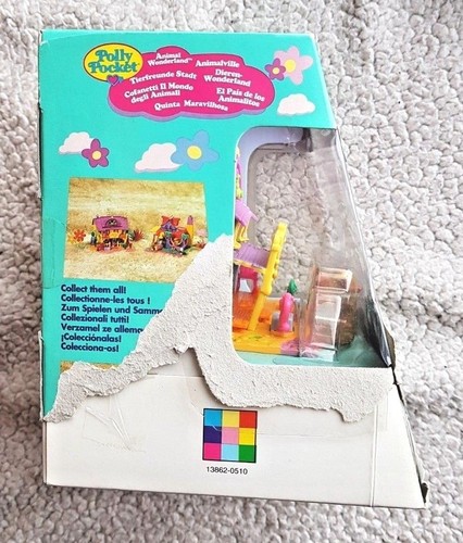 POLLY POCKET: BELEUCHTETES PFERDEHAUS (ANIMAL WONDERLAND, 1995 BLUEBIRD. Puppe) NEU! - Bild 2 von 5