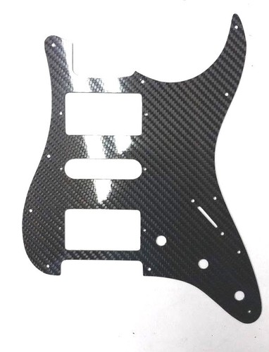 Parapickguard in fibra di carbonio per Fender® Stratocaster® Strat® USA MIM HSH 11 fori - Foto 10 di 11