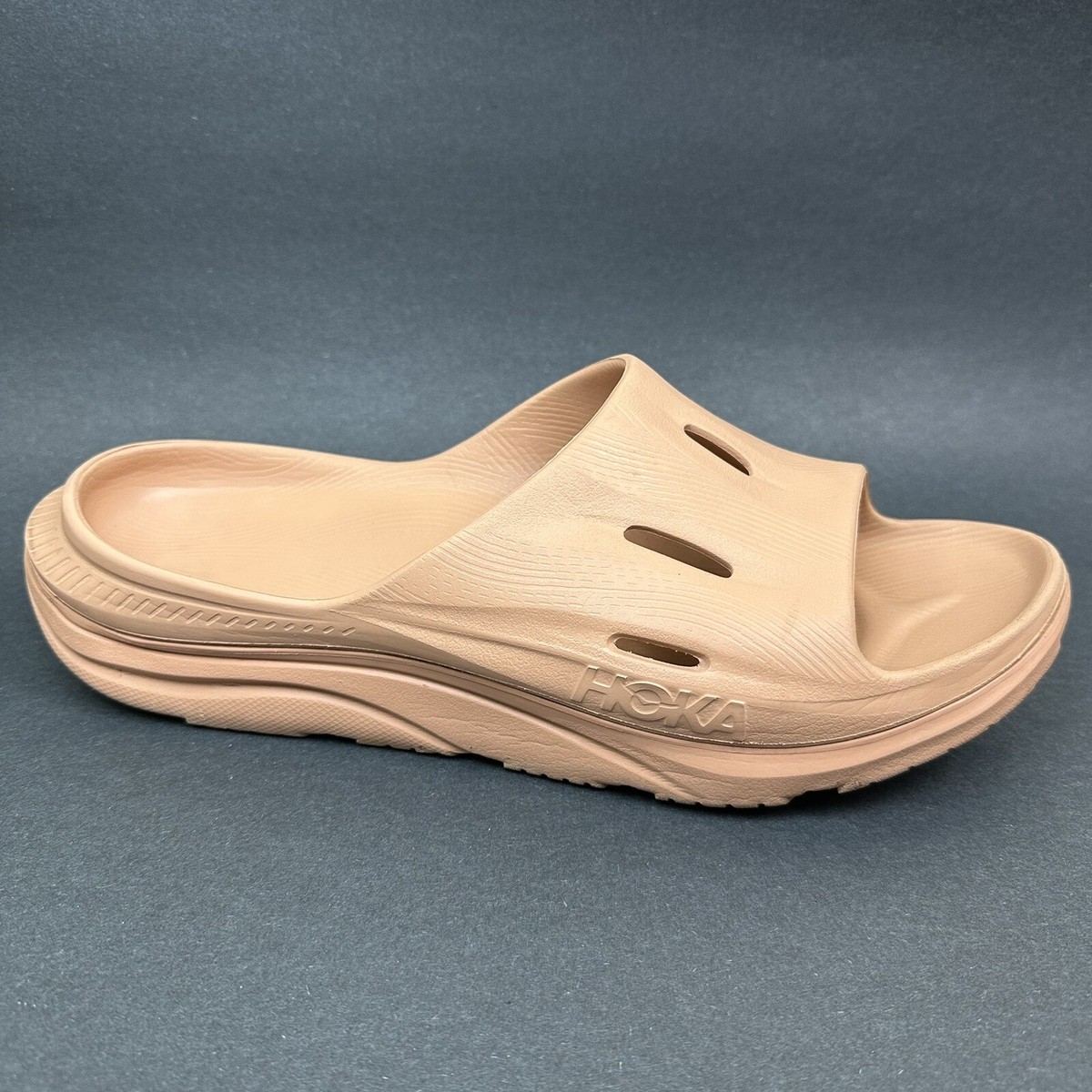 Hoka One One Ora Recovery Slide 3 Flip Flop Beige Tan Slides Hoka One One Ora Recovery Slide 3 Flip Flop Beige Tan Slides