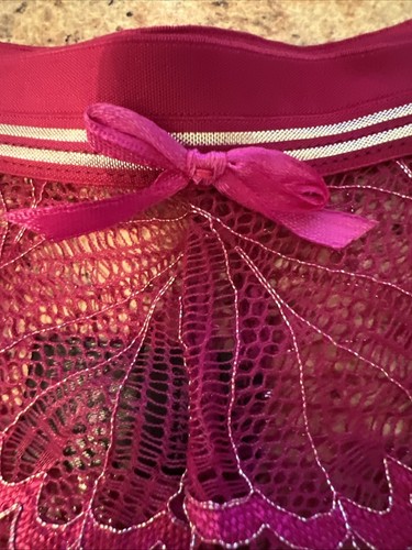 Fredericks Of Hollywood Caroline Lace Panties 3 Pairs White And Magenta  Size M - Picture 9 of 10