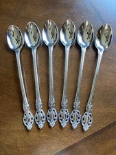 Gorham Memento Design Studios 18/8 Ised Tea Spoon Set Of 6 Pierced Glossy Japan