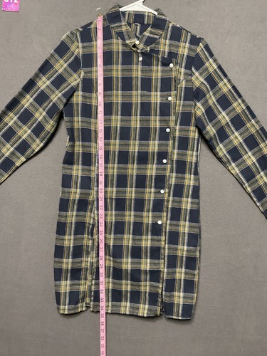Flannel Plaid 2pc Loungewear Set Women L Pull-On Pants Pockets Long Tunic Top - Picture 5 of 14