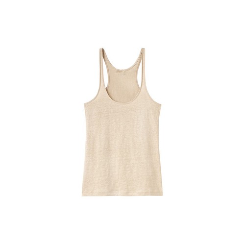 Nuevo top sin mangas Toteme para mujer de lino simple delgado informal de moda - Imagen 20 de 23