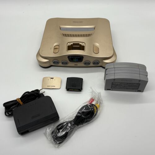 N64 Nintendo 64 Limited Gold Console + Controller set Expansion Pak Region Free - Picture 23 of 49