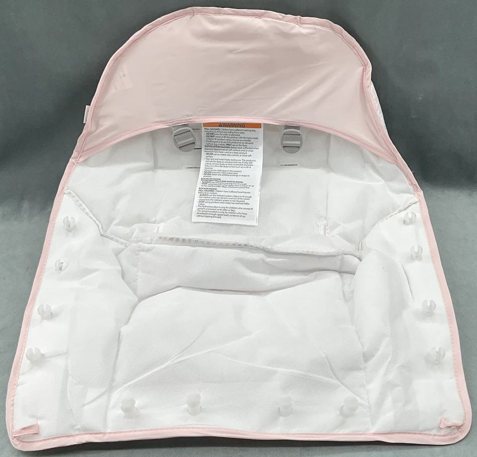 Ingenuity 3 in 1 Pink Burst Bouncer Seat & Rocker Replacement Fabric Cover - Image 3 of 4