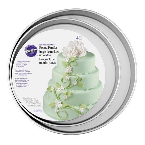 Wilton Profi Kuchen Backform Set Rund 4-tlg hochwertig Ø 20/25/30/35 cm Torten - Bild 2 von 4