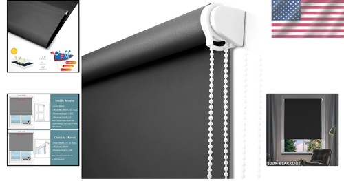 Thermal Insulated Blackout Window Shades - UV Protection & Noise Reduction (2... - Picture 2 of 8