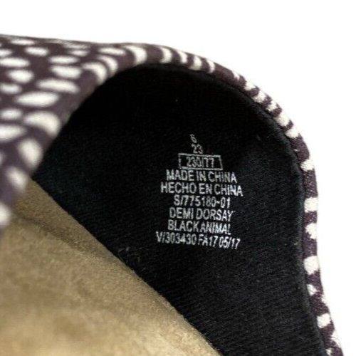 Old Navy Shoes Womens Sz 6 Flats Black Animal Print Suede Pointed Toe Polka Dot - Picture 8 of 8