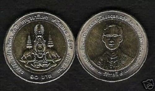 Thailand 10 BAHT KM-Y328 1996 King Rama IX RARE Thai 50th Any Commemorative COIN - Picture 6 of 6