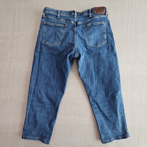 Lands' End Square Rigger Size 40W 26L Straight Fit Jeans Denim Blue Classic - Picture 2 of 13