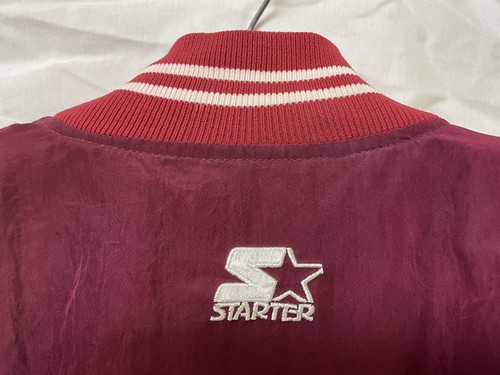 Vintage 90’s Starter STANFORD Cardinal Satin Bomber Jacket Medium - Picture 5 of 10