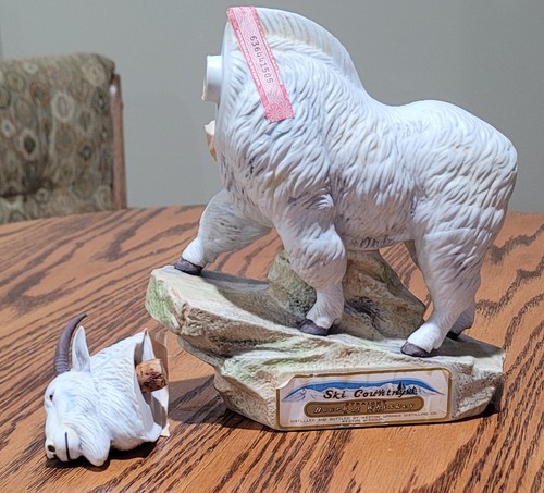 Vintage Ski Country Mountain Goat Decanter 4/5 Qt Empty Limited Edition