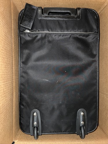 PRADA Reisetasche/Rollgepäck Koffer Rollen schwarz, Saffiano Leder/Nylon - Bild 4 von 22