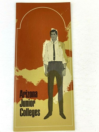 Arizona Junior Colleges 1960s Vintage Foldout Brochure History Faculty Recruit - Picture 1 of 10