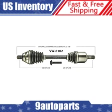 Fits 2006 07 08 09-2010 VW Passat 2009-2014 CC 3.6L AWD Front Left CV Axle Shaft